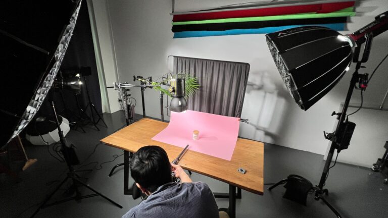 A product shoot in the Chowder Media studio